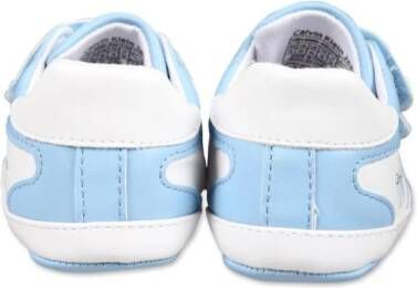 Calvin Klein Kids logo-print touch-strap sneakers Blue