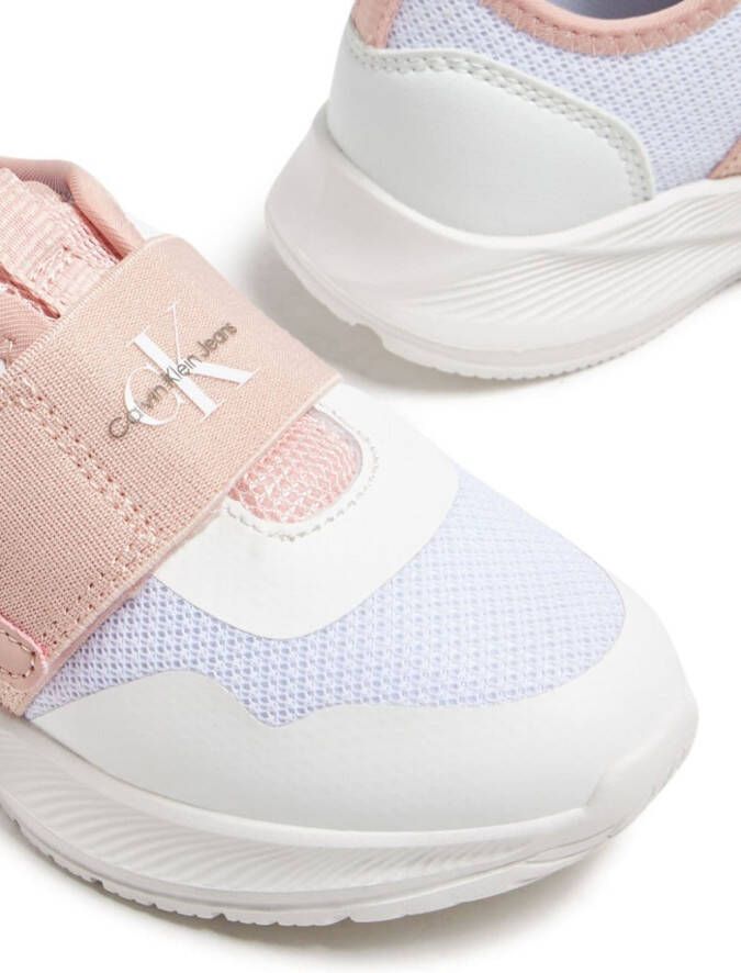 Calvin Klein Kids mesh touch-strap sneakers White