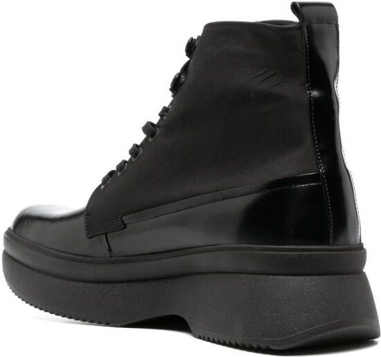 Calvin Klein lace-up leather boots Black