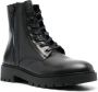 Calvin Klein lace-up leather combat boots Black - Thumbnail 2