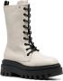 Calvin Klein lace-up leather platform boots Neutrals - Thumbnail 2