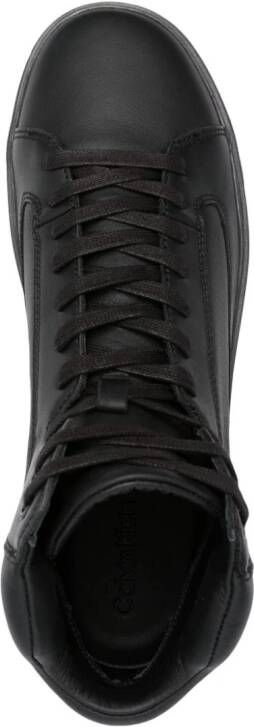 Calvin Klein lace-up leather sneakers Black