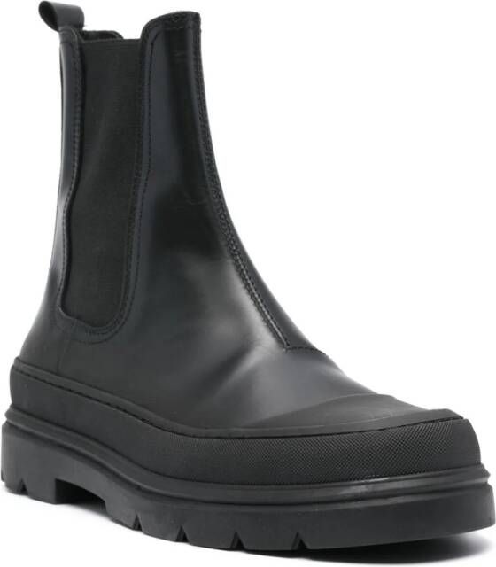 Calvin Klein leather Chelsea boots Black