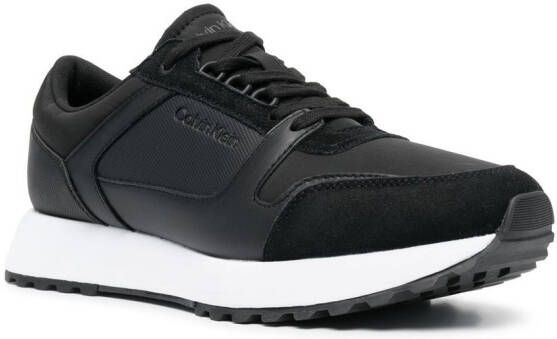 Calvin Klein leather logo-print sneakers Black