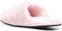 Calvin Klein logo appliqué faux-fur slippers Pink - Thumbnail 3