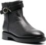 Calvin Klein logo-buckle ankle boots Black - Thumbnail 2