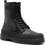 Calvin Klein logo-debossed leather ankle boots Black - Thumbnail 2