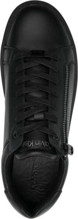 Calvin Klein logo-debossed leather sneakers Black