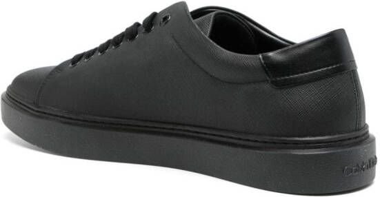 Calvin Klein logo-debossed textured sneakers Black
