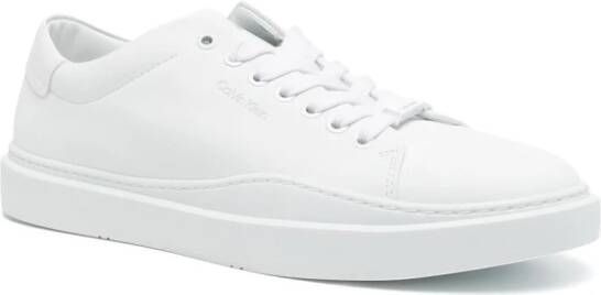 Calvin Klein logo-debossed textured sneakers White