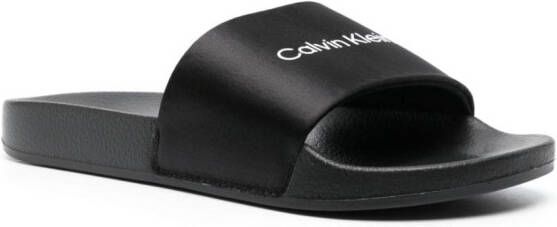 Calvin Klein logo-embossed slip-on slides Black