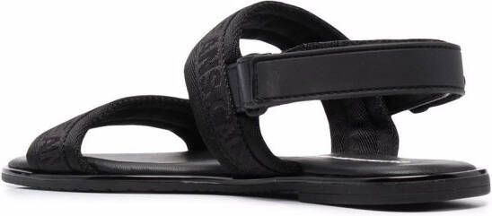 Calvin Klein logo-embroidered double-strap sandals Black
