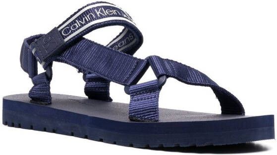 Calvin Klein logo open-toe sandals Blue