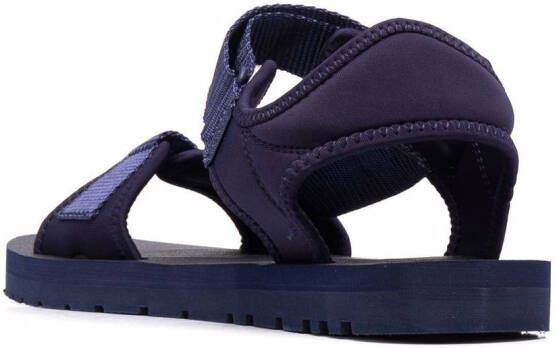 Calvin Klein logo-patch touch-strap sandals Blue