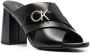 Calvin Klein logo-plaque 95mm mules Black - Thumbnail 2