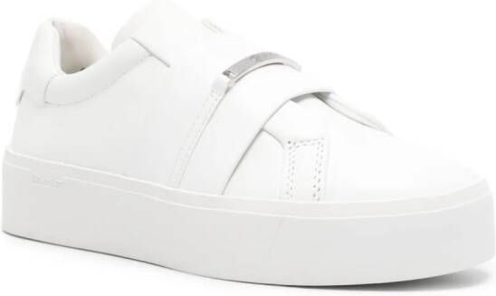 Calvin Klein logo-plaque slip-on sneakers White