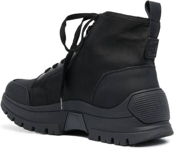 Calvin Klein logo-print hiking boots Black