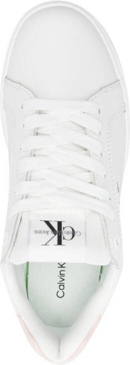 Calvin Klein logo-print lace-up sneakers White