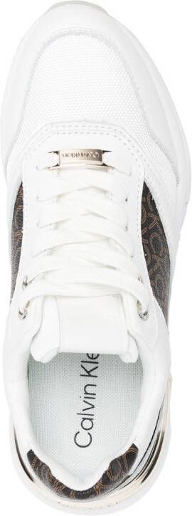 Calvin Klein logo print low-top sneakers White