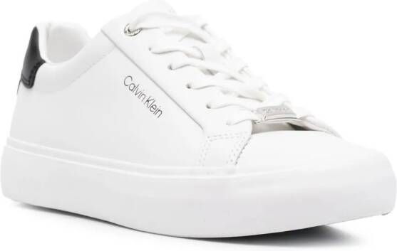 Calvin Klein low-top lace-up sneakers White