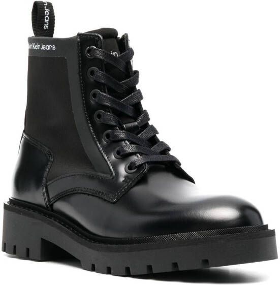 Calvin Klein military ankle boots Black