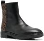 Calvin Klein monogram-print leather ankle boots Black - Thumbnail 2