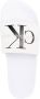 Calvin Klein monogram-print slides White - Thumbnail 4