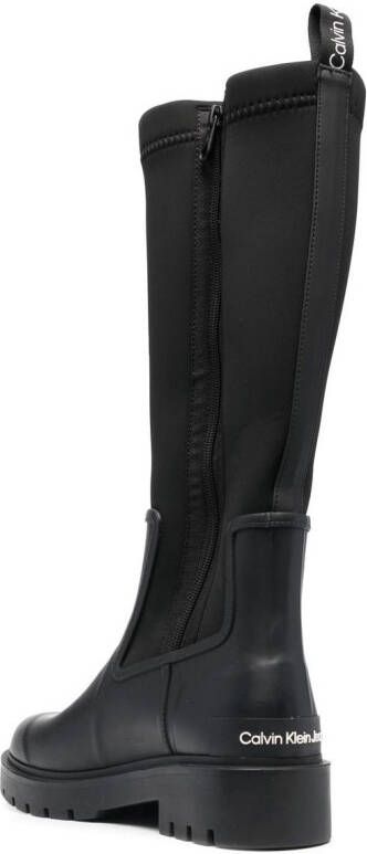 Calvin Klein neoprene knee-length boots Black