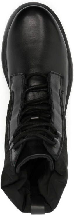 Calvin Klein padded-panel lace-up boots Black