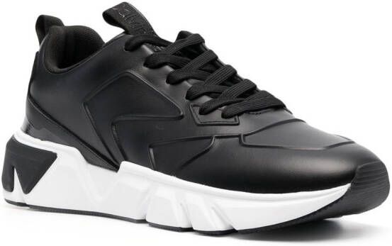 Calvin Klein panelled leather low-top sneakers Black