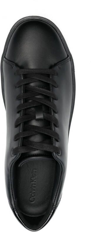 Calvin Klein patent low-top sneakers Black