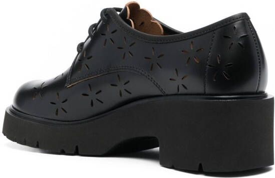 Camper 50mm cut-out lace-up shoes Black