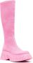 Camper 70mm knitted platform boots Pink - Thumbnail 2