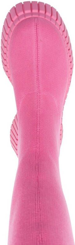 Camper 70mm knitted platform boots Pink