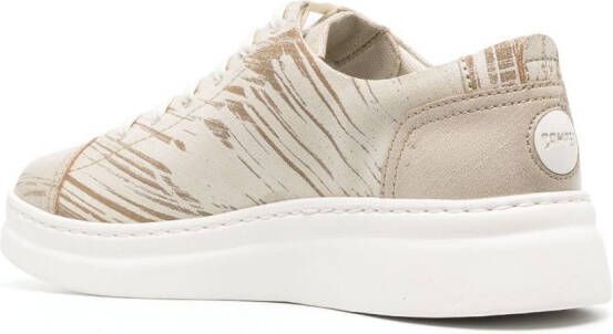 Camper abstract-pattern lace-up sneakers Neutrals