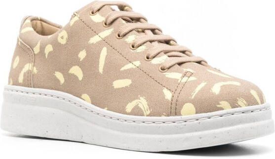 Camper abstract-pattern lace-up sneakers Neutrals