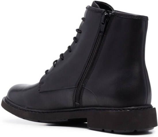 Camper ankle lace-up fastening boots Black