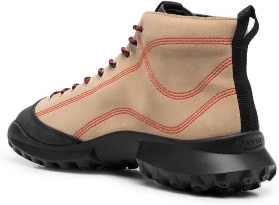 Camper ankle lace-up panelled boots Neutrals