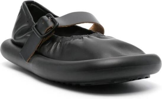 Camper Aqua leather ballerina shoes Black