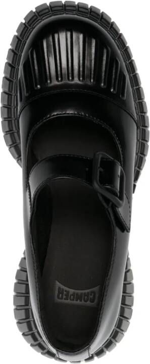 Camper BCN 70mm leather oxford shoes Black
