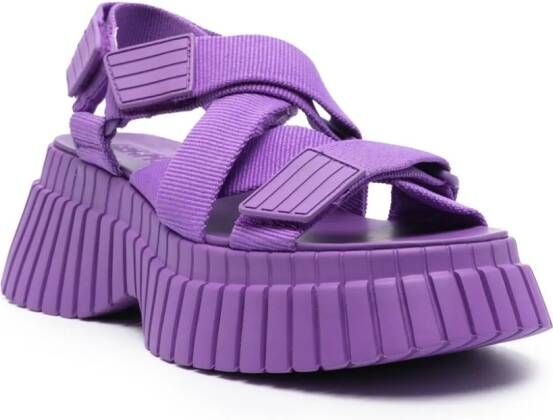 Camper BCN 70mm touch-strap sandals Purple
