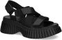 Camper BCN platform touch-strap sandals Black - Thumbnail 2