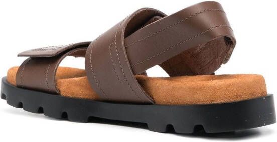 Camper Brutus 35mm slingback leather sandals Brown