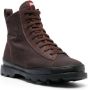 Camper Brutus ankle lace-up fastening boots Brown - Thumbnail 2