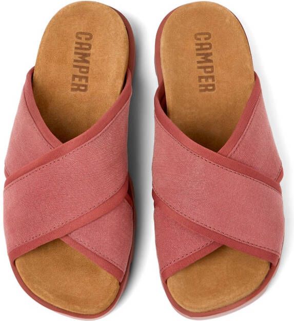 Camper Brutus chunky cross-strap sandals Red