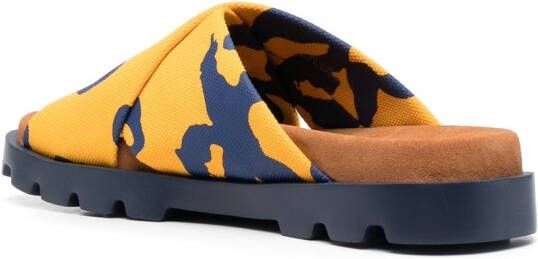 Camper Brutus crossover-strap sandals Yellow