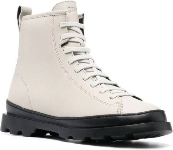 Camper Brutus lace-up leather boots Neutrals