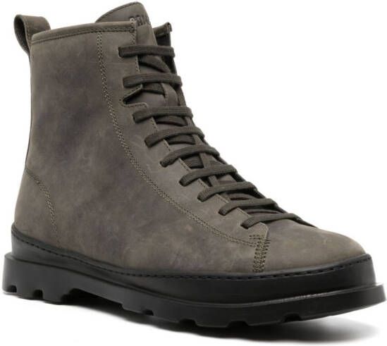 Camper Brutus lace-up suede boots Green