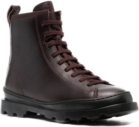 Camper Brutus leather ankle boots Purple