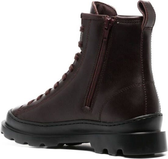 Camper Brutus leather ankle boots Purple